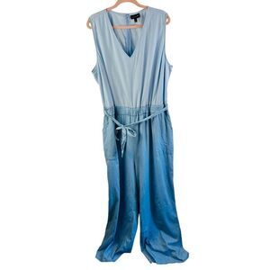 Lane Bryant Chambray Sleeveless Jumpsuit Size 24